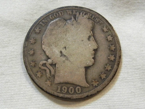 1900 O liberty barber silver half dollar coin