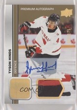 2023 Upper Deck Team Canada Juniors Men's U-20 /175 Tyson Hinds Patch Auto 1s0m