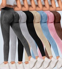 Womens Butt Lifting Leggings Scrunch Booty Tummy Control High Waisted Yoga Pants