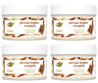 4 PACK Dove Body Scrub Pecan Pie for Deep Nourishment Holiday Treats 10.5 oz