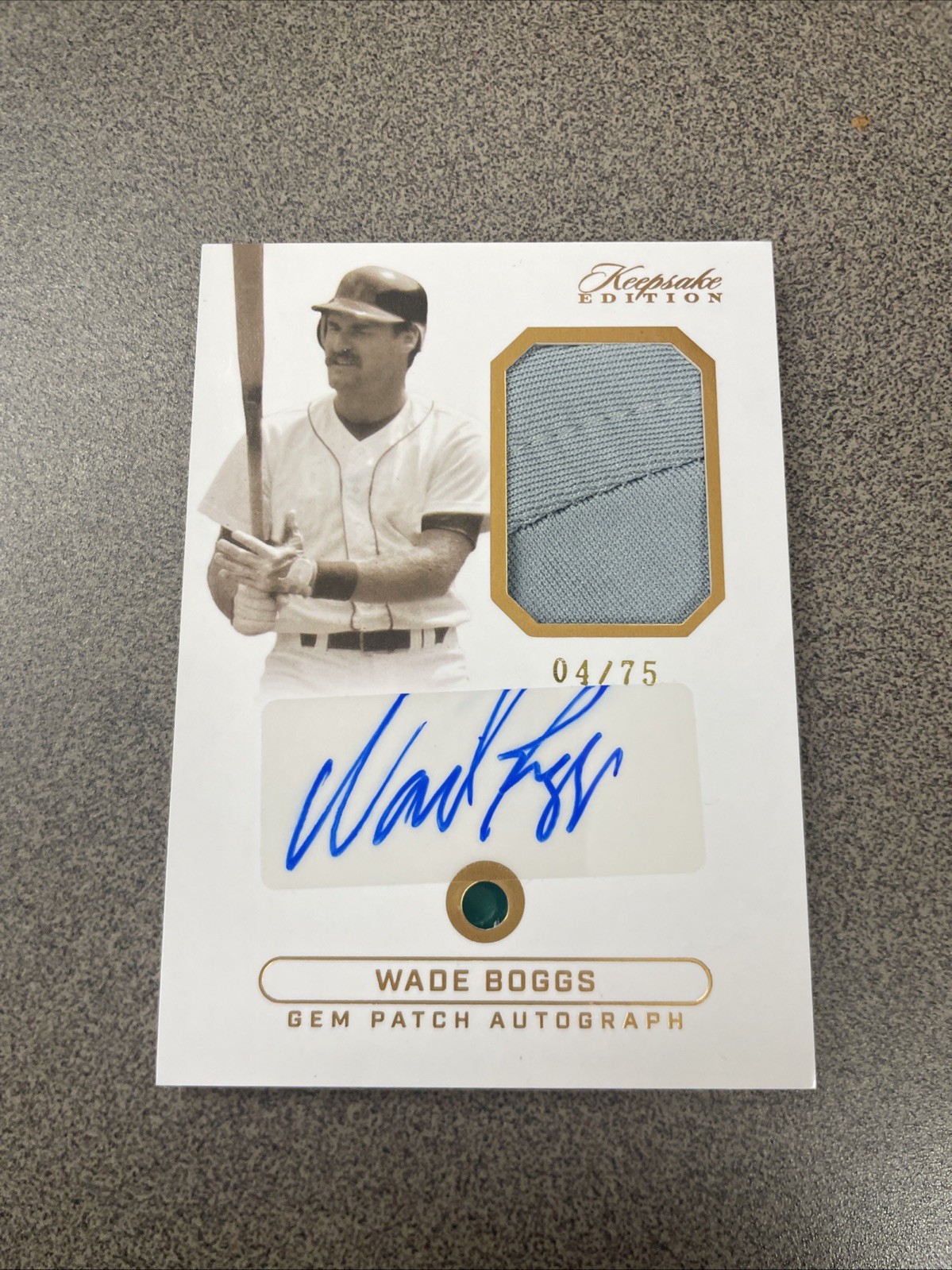 Wade Boggs Auto Patch Gem /75 - 2024 Keepsake Edition
