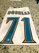 Tony Boselli Signed HOF 22 Inscription Jacksonville White Football Jersey 