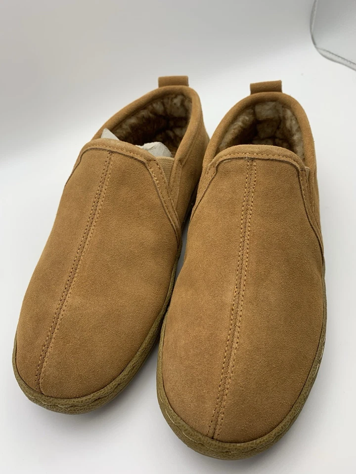NUEVAS pantuflas forradas de piel sintética gamuza suave Carl 8 M para hombre ST JOHNS BAY NUEVAS EN CAJA Foto 3 de 4