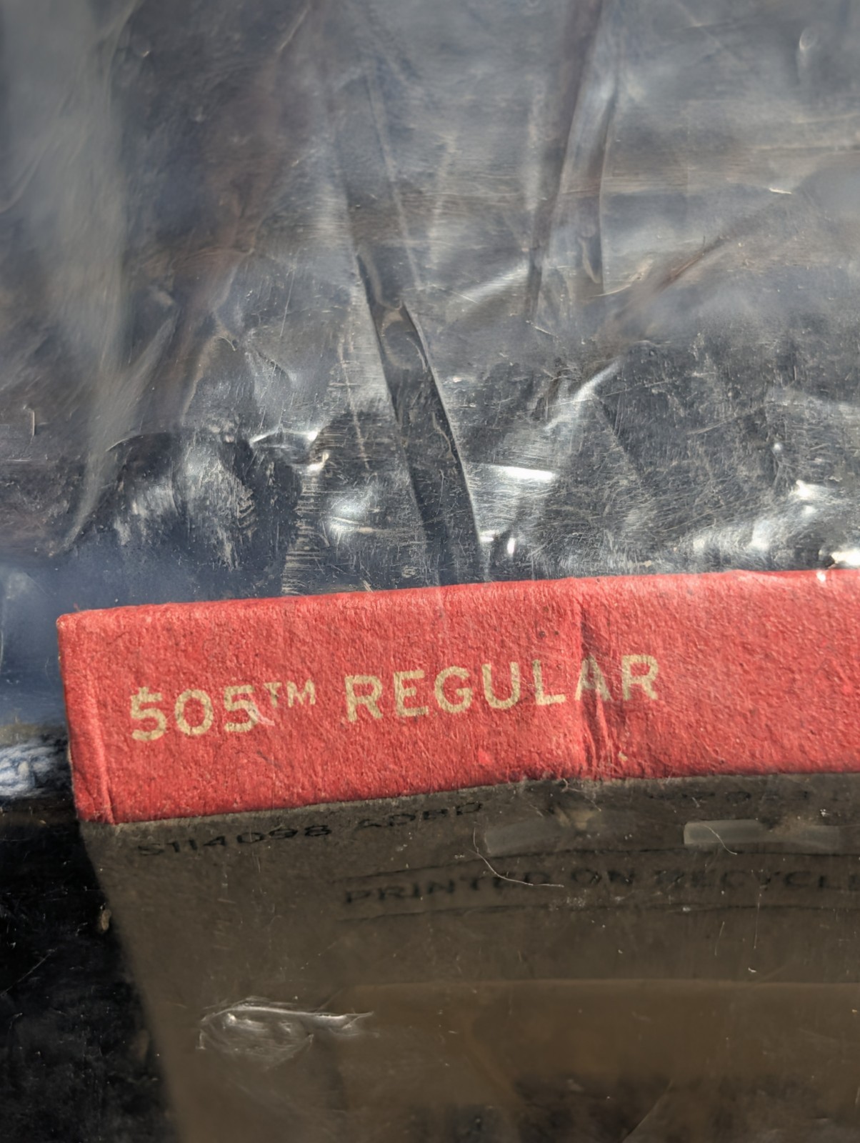 Levi's 505 Regular Fit Men's Jeans Size 32X34 Dark Wash Denim 100% Cotton NWT thumbnail 4