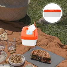 Set of 2 Wet Tissue Box Travel Wipes Case Dispenser Baby Holder for Home