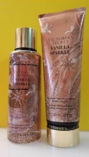 VICTORIA'S SECRET VANILLA SPARKLE FRAGRANCE BODY MIST & BODY LOTION SET