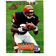 Corey Dillon 1997 Pinnacle Rookie Card #166 NFL Cincinnati Bengals Patriots. rookie card picture
