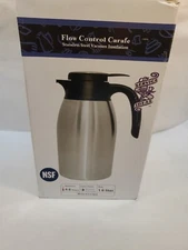 Service Ideas FCC16SS Flow Control Server, Stainless Steel/Black, 1.6 L