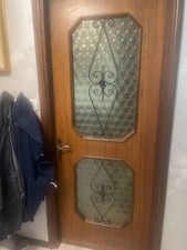 vendo n 6 porte interne 80x110 in mogano tinta noce complete in massello con 