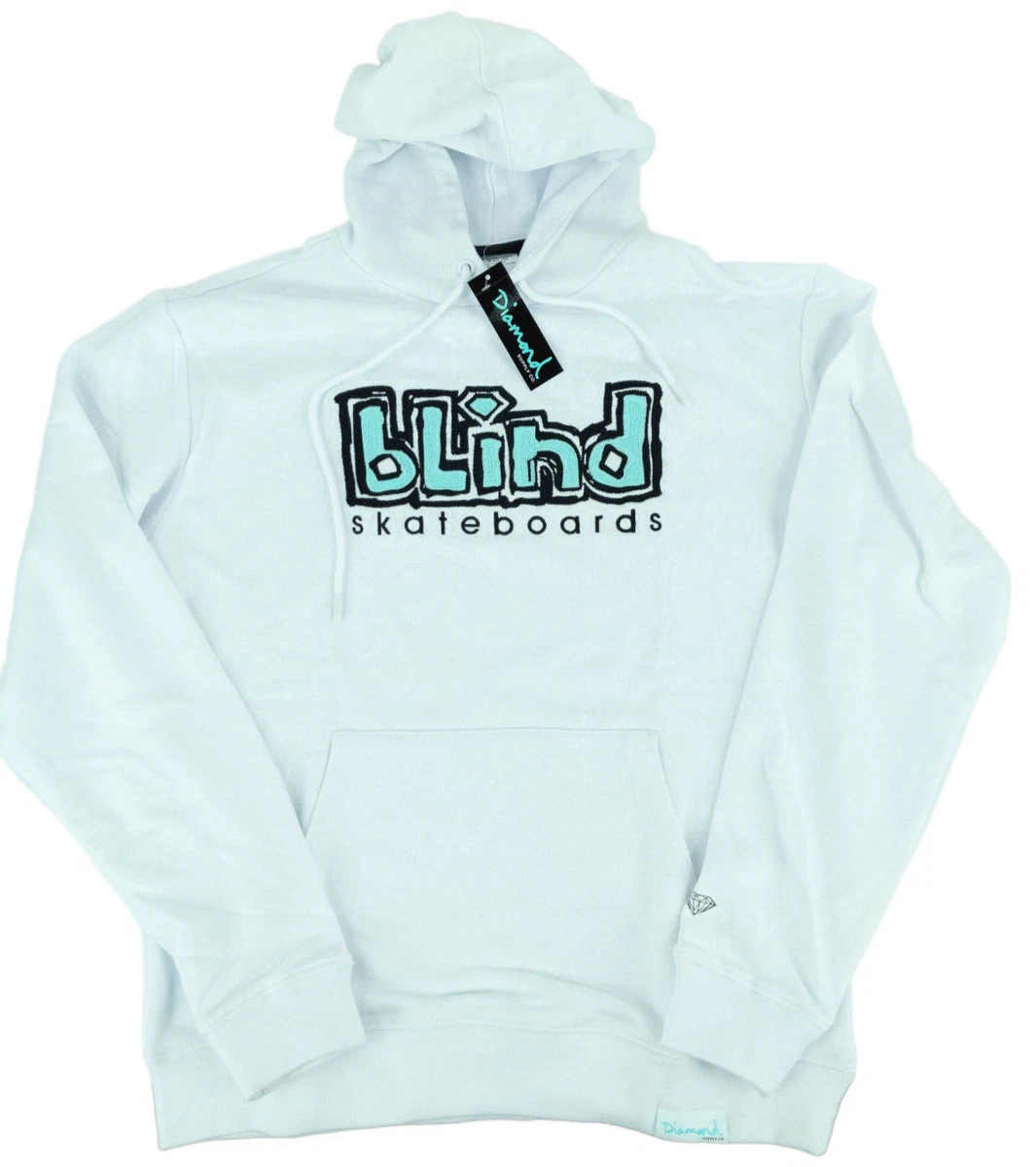 Diamond top white hoodie