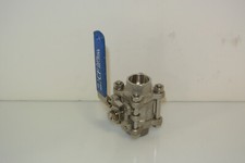 3/4" CF F12WR 3PC STAINLESS STEEL BALL VALVE-SOC-FULL PORT-LOCKING HANDLE NEW