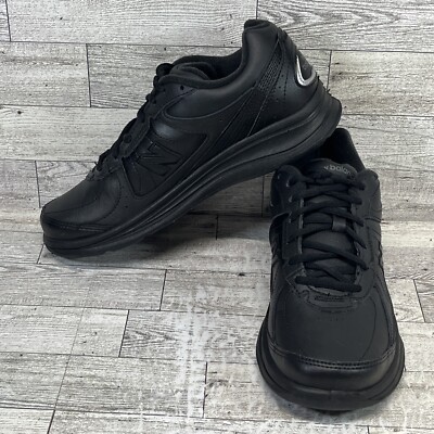 New Balance 577 Black Leather Walking Shoes WW577BK Women