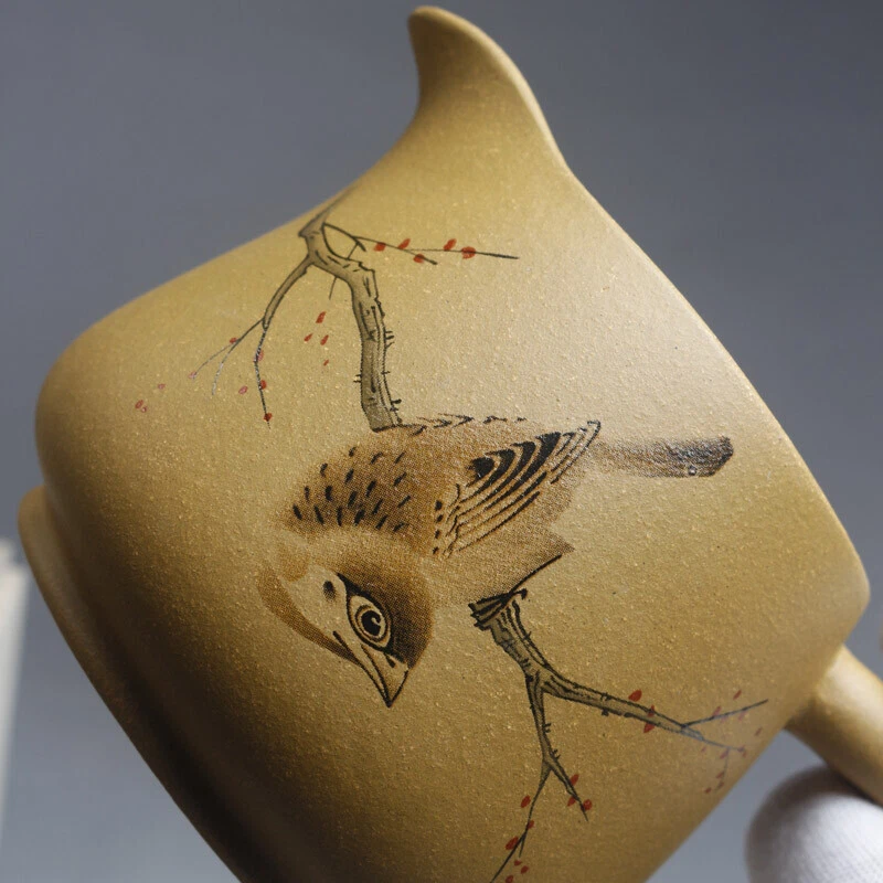 Jarra creativa con estampado de aves taza justa de arcilla real Yixing Zisha Duan marcada en venta Foto 3 de 4