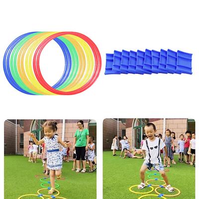 Hopscotch farbige kreative Kunststoff Kreise Springring Spiel Spielzeug Ringwurf Spiel