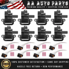 8x lgnition Coil & 4 Connector for Pontiac Firebird Chevrolet Corvette UF192