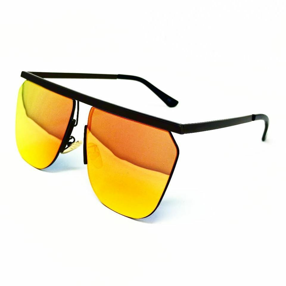 Men Women Black Mirrored Lens Sunglasses Pif wear PW 5016