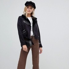 Pimkie Black Suede Biker Jacket
