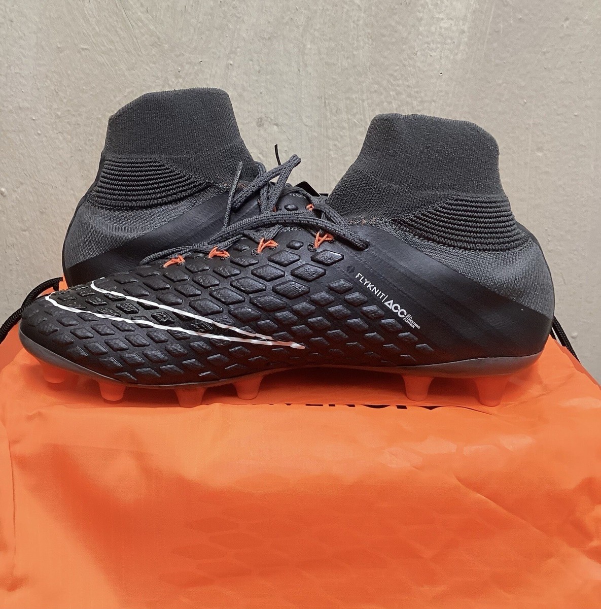 NIKE HYPERVENOM PHANTOM 3 ELITE DF AG-PRO GREY SOCCER CLEATS SIZE