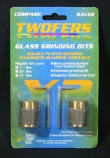 Stained Glass Tools: AANRAKU 1” REGULAR GRIT GRINDER HEAD – 2FER PACK