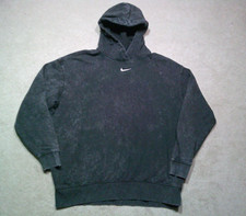 Nike Center Swoosh Hoodie Sweatshirt Mens Large Black