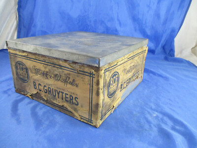 B. C. Gruyters Krefeld Tin Advertising Tin Mocha Waffles Cafe Roastery
