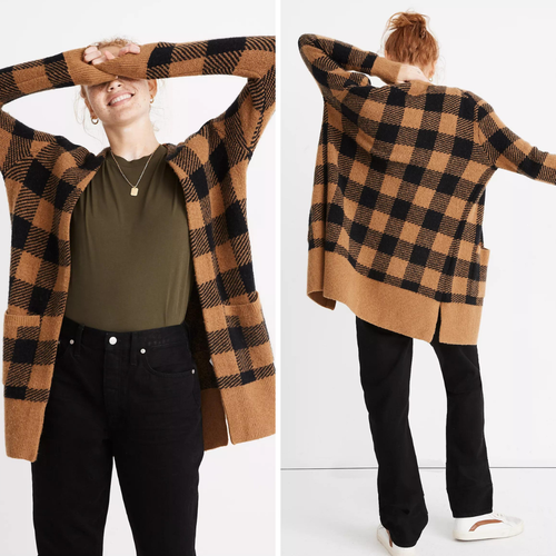 Madewell Buffalo Check Kent Cardigan 