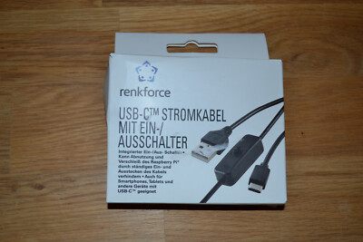 Renkforce USB-C Stromkabel mit Ein-/Ausschalter - 2247649