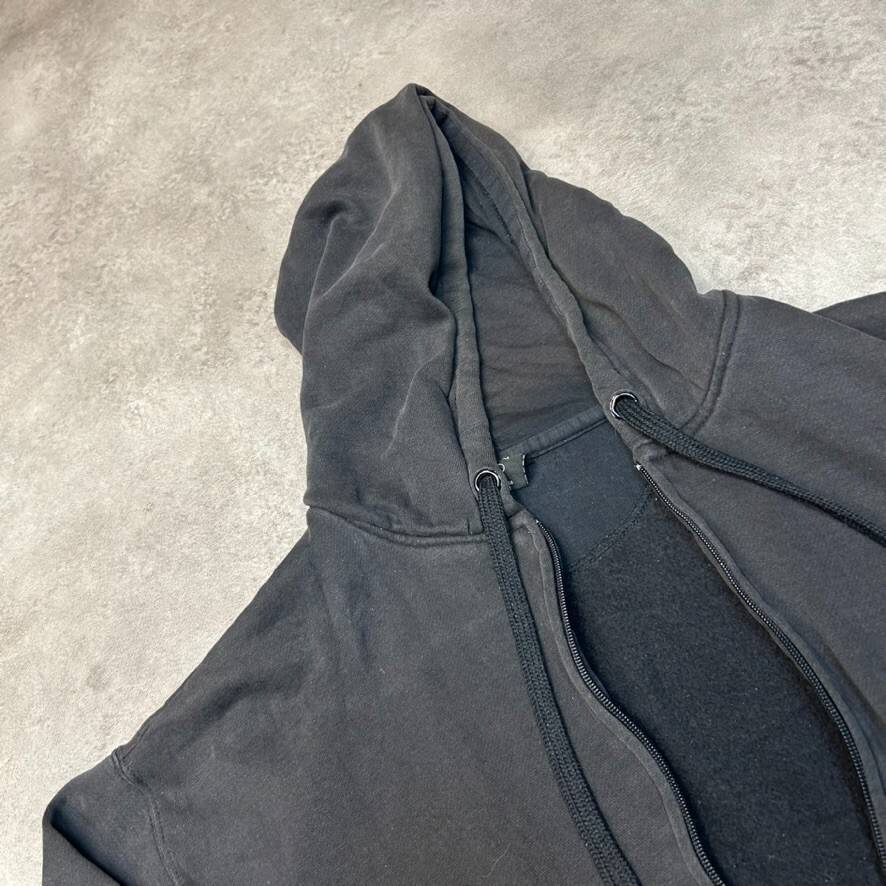Starter Hoodie Mens Large Blank Full Zip Sports Sweatshirt, Black image 2