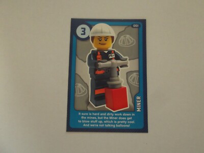 Sainsbury's Lego Create the World Living Amazingly ''MINER'' #051 Trading Card