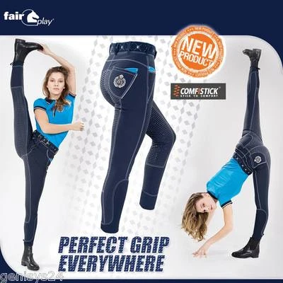 Damen Reithose Scarlett navy blau Fullgrip Silikon Vollbesatz Fairplay Gr 40