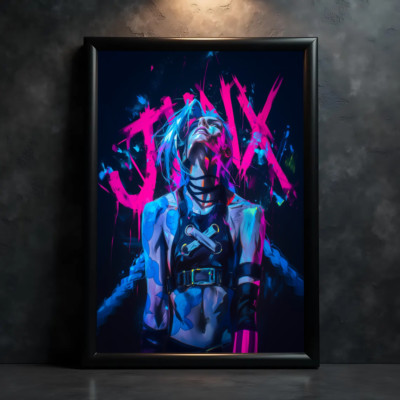 Jinx Arcane Animated Series League Of Legends Poster Print - No Frame