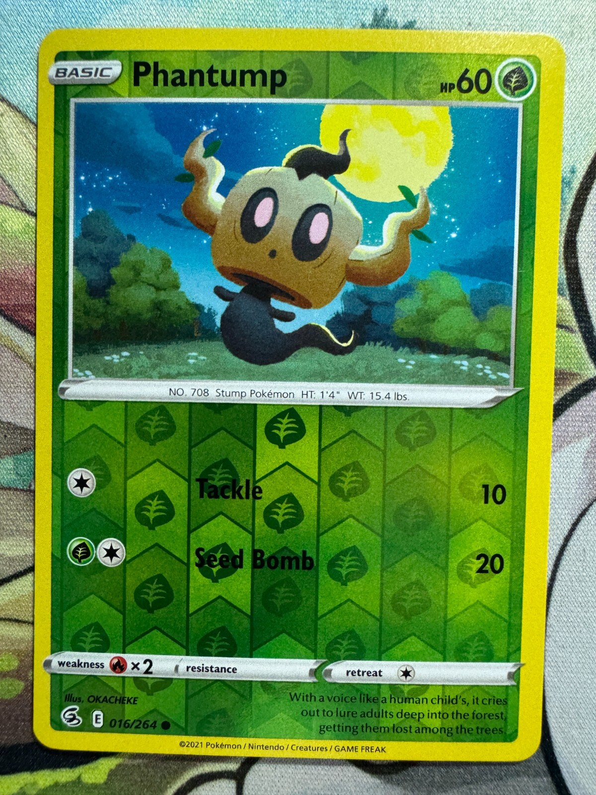Phantump Reverse Holo English Pokemon BKR775