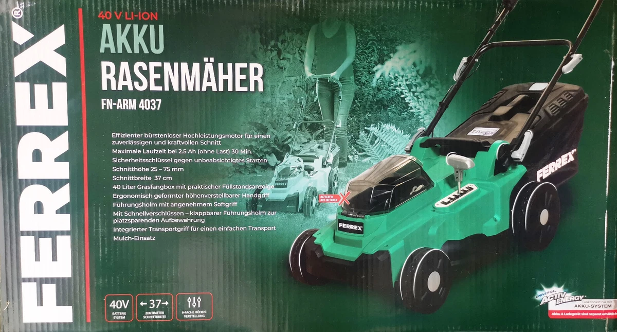 Konzession Handbuch Umkehren ferrex 40 v akku rasenmäher