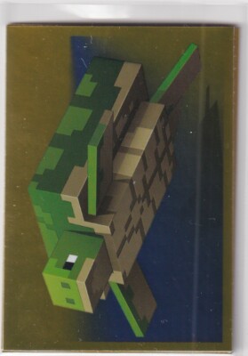 Panini Minecraft Treasure Sticker 2021 Nr. 40 Turtle Gold Holo