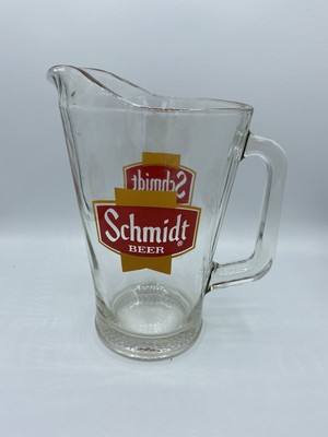 VINTAGE SCHMIDT BEER GLASS PITCHER | eBay