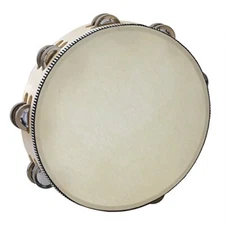 Tambourine/Pandereta-10” With Head And Double Row Of Jingles