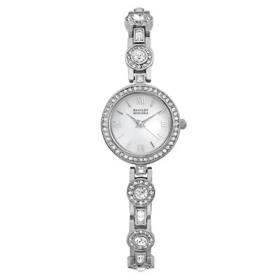 Badgley Mischka Silver Tone Crystal MOP Dial Ladies Watch BA  display picture 3