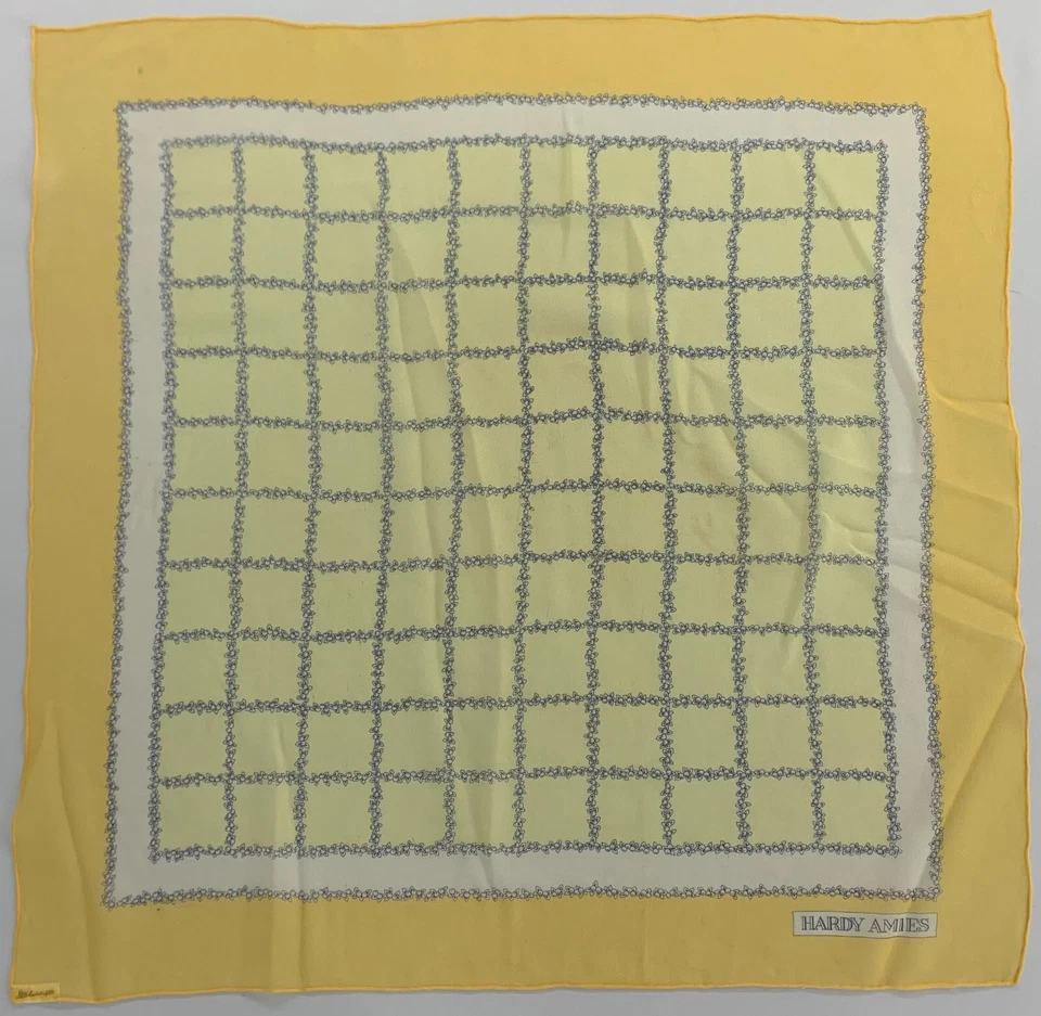 Pañuelo de seda Hardy Amies vintage pañuelo cuadrado bufanda cuello envoltura foulards Foto 2 de 4