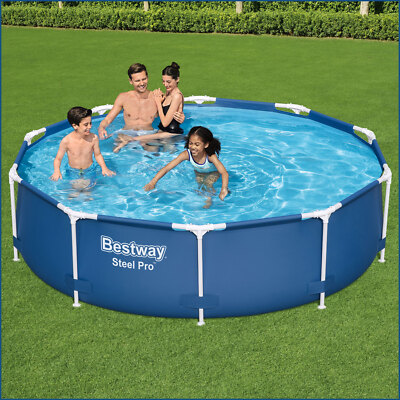 Bestway Frame Pool Steel Pro Ø 305 x 76 cm Kinderpool Aufstellbecken Gartenpool