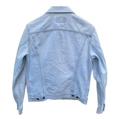 Levis Denim Trucker Jacket Sz 36 VTG 70506 Light Wash Blue 80s