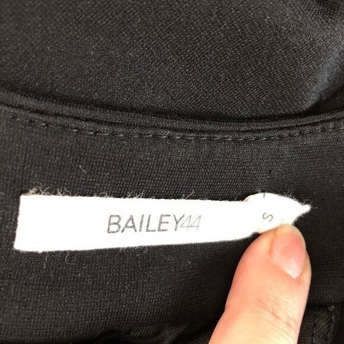 Bailey 44 Black Draped Front V-Neck Dress Size S - Picture 5 of 6