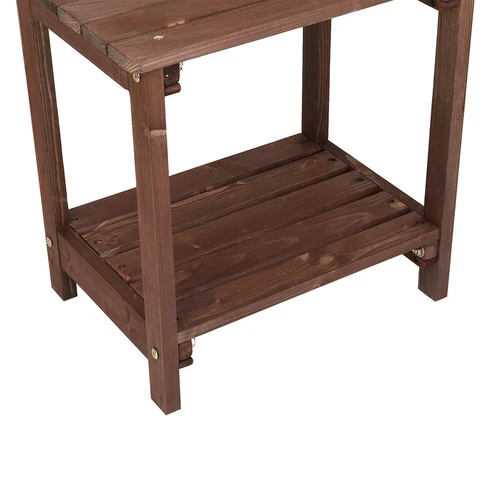 19.76 X 14.02 X 19.76 Inch Rectangular Wood Side Table Light Brown Standard US - Picture 7 of 12