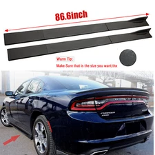 For Dodge Charger SRT 86.6'' Side Skirt Extension Rocker Panel Lip Carbon Fiber