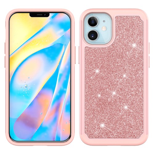 Für Apple iPhone 12 MINI 5,4 Zoll HD Glas Glitzer Bumper Handyhülle Stoßfest - Bild 4 von 12