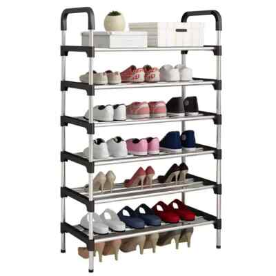 Modernes 6-stufiges Schuhregal - stabiler und platzsparender Organizer
