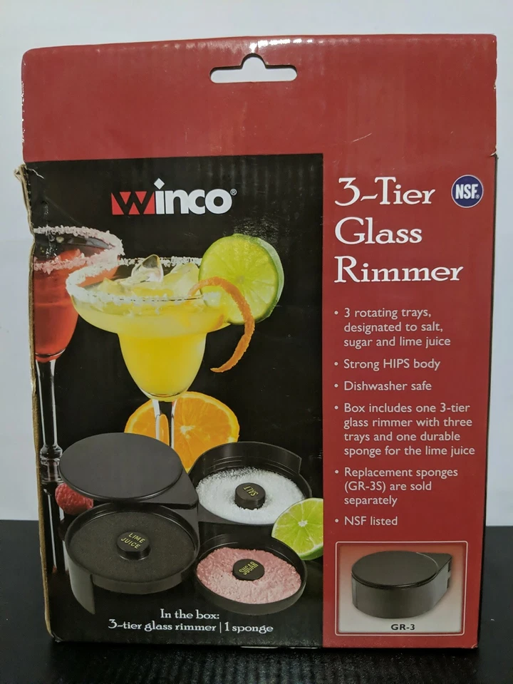 3-Tier Glass Rimmer - Sugar Salt Rim Lime - Bartender Tool - Image 2 of 4