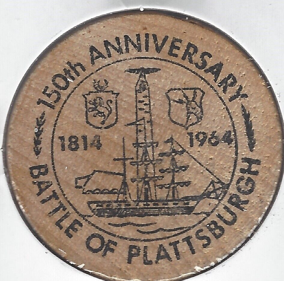1814-1964, BATTLE OF PLATTSBURGH (New York), 150th, Token, BLACK