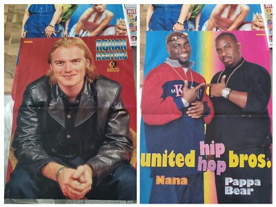 90s Ronan Keating Boyzone Nana Pappa Bear Poster 42x30cm Popcorn Magazin Vintage