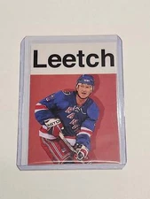 Brian Leetch Artist Signed Hockey Art Card 1/10