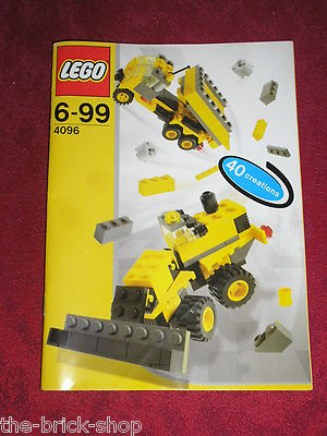 Hinweis Bauanleitung Heft / 40 Kreationen / Lego Set 4096 Micro Wheels 